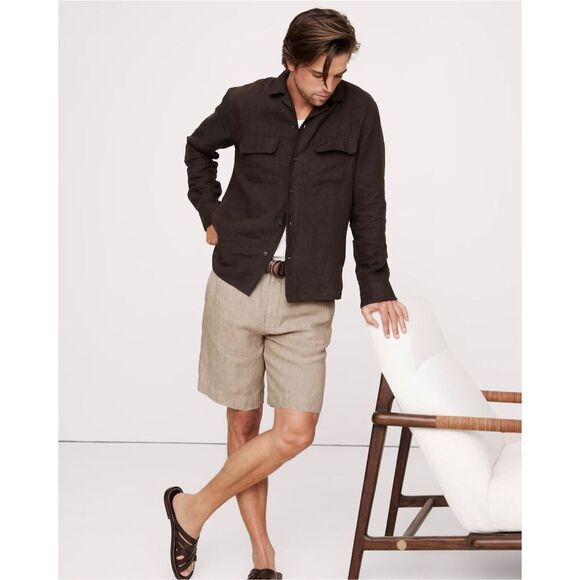 Banana Republic LINO 9" LINEN SHORT - Picture 1 of 6
